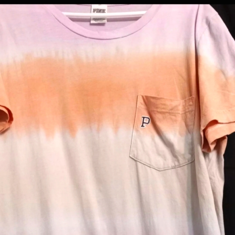 VS PINK tye dye campus tee